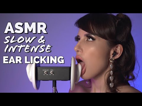 ASMR Slow Intense Ear Licking and Ear Massage