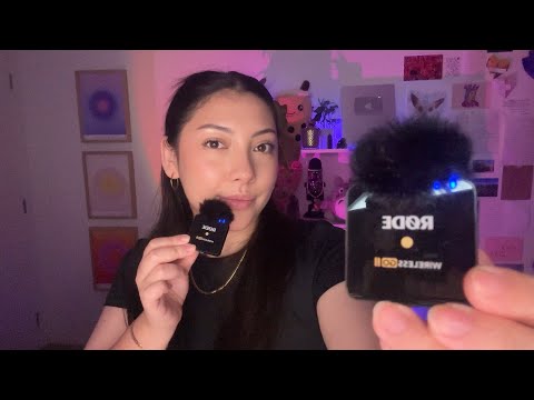 Trying ASMR with a wireless mini mic 🎤