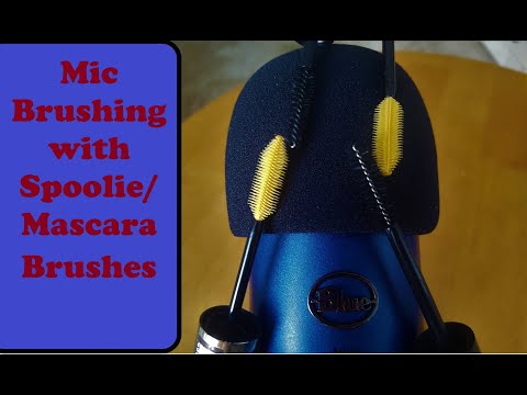 ASMR Spoolie Brushing/Scratching on Microphone With & Without Cover (No Talking After Intro)