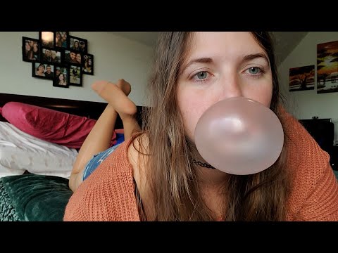 Bubble Gum Blowing and Pantyhose ASMR