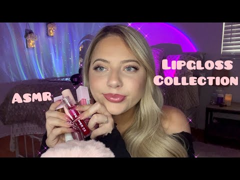 Asmr My Lipgloss Collection 💋💄 Lipgloss Plumping sounds, Tapping, Whispering ❤️
