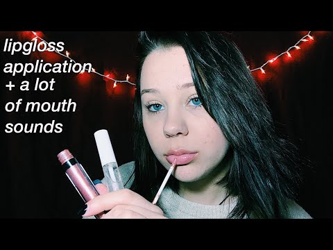 asmr - lipgloss application + a lot of mouth sounds (tingly)