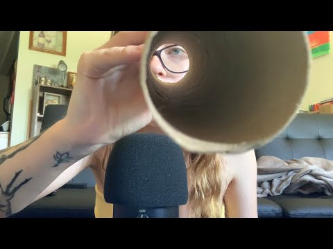 Cardboard Paper Towel Roll ASMR: Tapping, Scratching, Rubbing, Rolling
