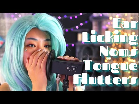 ASMR Ear Licking, Noms, and Tongue Flutters | Compare Effects | None, Echo, or Delay