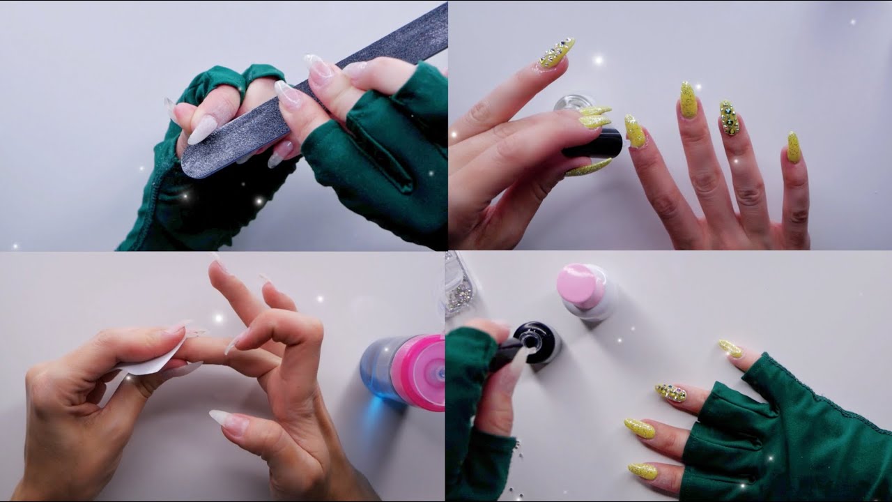 How I do my Hard Gel nails *ASMR