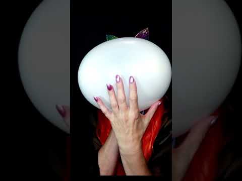 ASMR: Blowing Up/Inflating/Tapping/Popping White Heart Balloon  #shorts