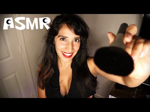 ASMR Girlfriend Brushes Your Face | Makeup Brushes | Personal Attention