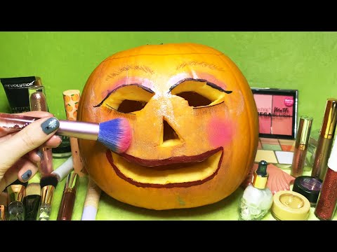 ASMR Makeup on Pumpkin (Whispered)