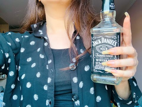 ASMR: What's in my Bar | SPIRITS BOTTLES 🥃🍸 (tapping, scratching, liquid sounds)