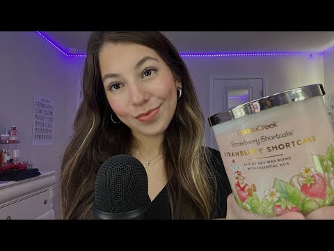 asmr|tapping on strawberry shortcake candles 🍓