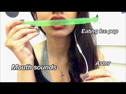 ASMR | eating ice bar , Noms and mouth sounds 👄