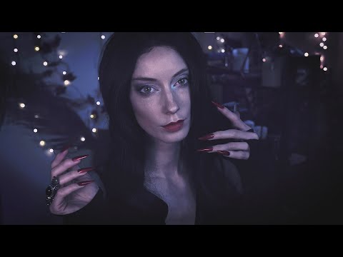 ASMR Morticia Addams Gives You A DEADLY Manicure 🌹💀💅 (Soft Spoken Personal Attention)
