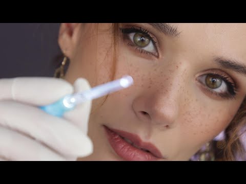 ASMR Detailed Face Exam , Mole Inspection , Relaxing Hyper Pigmentation Removal , Face Touching ASMR