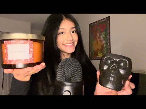 fall themed candle tapping/ asmr ramble