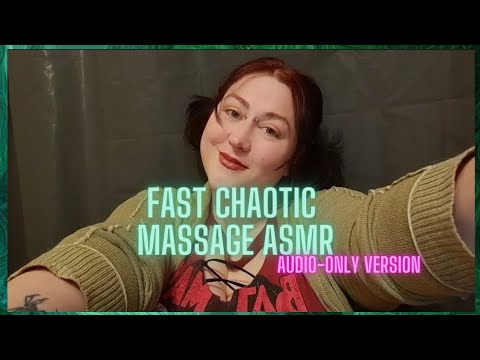 ASMR Fast &  Aggressive Massage 💤🖤 Quick Chaotic Neck, Shoulder & Face Massage- Audio-Only