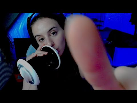 [ASMR]| Hand movements with Mouth Sounds (ear licking, TK TK, tongue fluttering, ...)