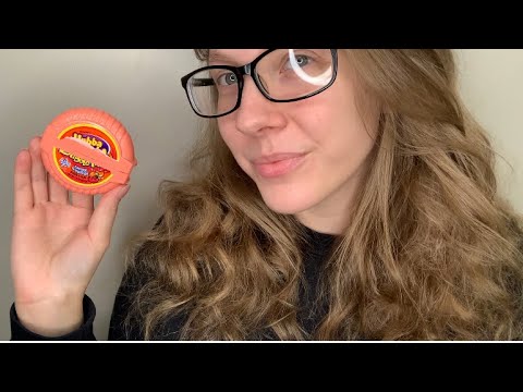 ASMR Bubble Blowing + Gum Chewing (Hubba Bubba Bubble Tape)