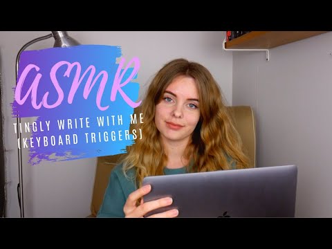 [ASMR] Tingly Write With Me (Keyboard Sounds + Whispers)