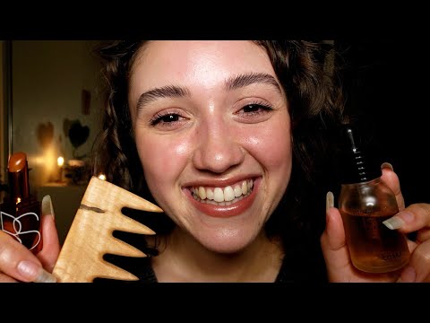 ASMR Friend Pampers You Before Bed (Layered Makeup, Scalp Massage, & Skincare)