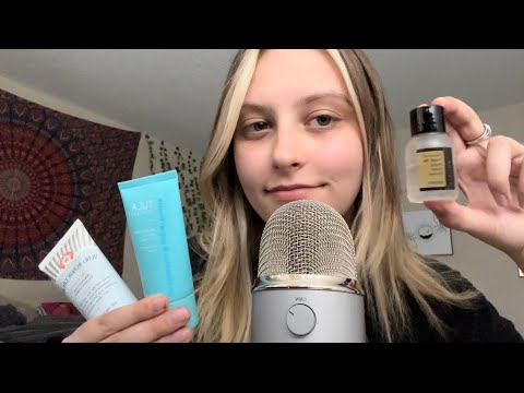 ASMR Tapping On Skincare and Rambling!