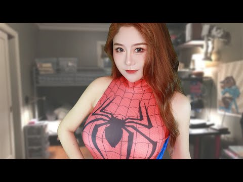 ASMR Spiderman Role Play Gwen Stacy Cosplay Takes Care Of You