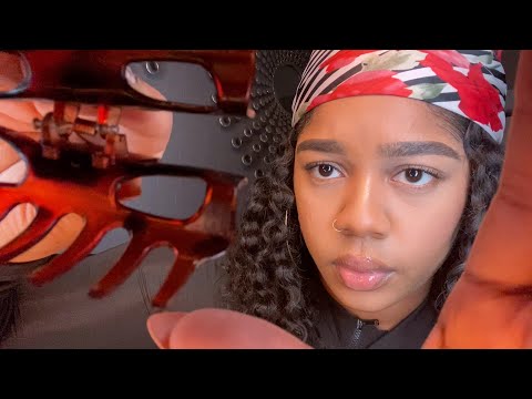 ASMR- Hair Clipping + Hand Movements (VISUAL TRIGGERS, PERSONAL ATTENTION...) 💆🏽‍♀️💕