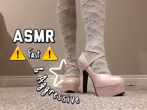 ASMR: ⚡️ Fast & Aggressive Shoe Tapping/Scratching [No Talking]