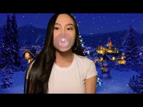 ASMR: Gum Chewing + Bubble Blowing + Gum Snapping (No Talking) 💤🎄