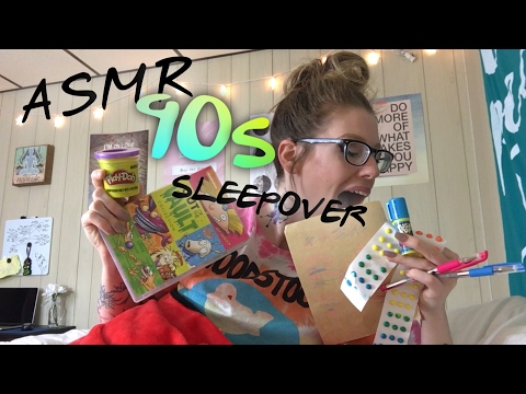 ASMR 90s SLEEPOVER ROLEPLAY | M.A.S.H, Candy Buttons, Play-Doh
