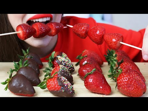ASMR TANGHULU FAIL + Chocolate Covered Strawberries (JUICY Eating Sounds) No Talking