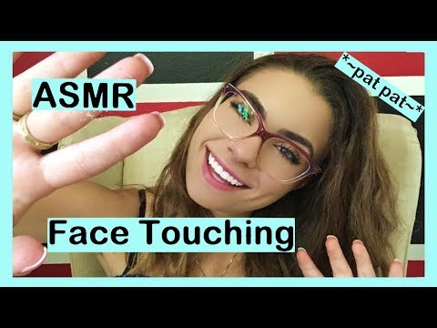 ASMR - Touching your Face - Hand Movements / Whispering