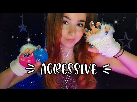 ASMR FAST AND AGRESSIVE TRIGGERS 🔴🔵🐲🖌