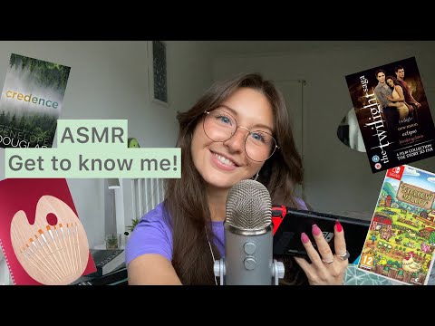ASMR Get to know me & personal interests ramble🪷(close whispers, tapping, scratching, mic brushing)