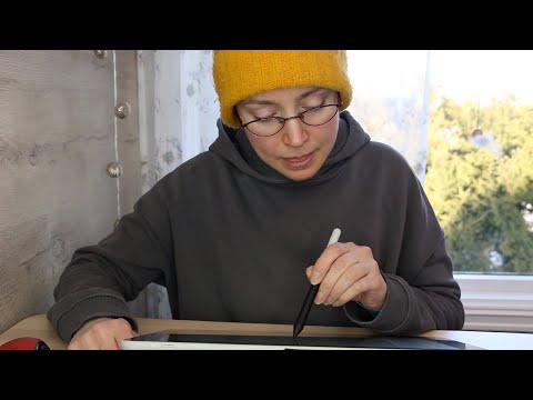ASMR Draw With Me | Drawing Pencil Sounds | Digital Drawing Tablet (Almost No Talking)