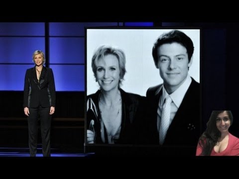 Jane Lynch Honors Cory Monteith At 2013 Emmys  Touching 2013 Emmys Tribute  - my thoughts