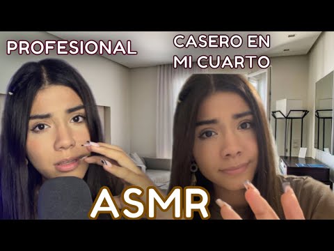ASMR ESPAÑOL / ASMR rápido y caótico  / ASMR PROFESIONAL vs CASERO en mi CUARTO