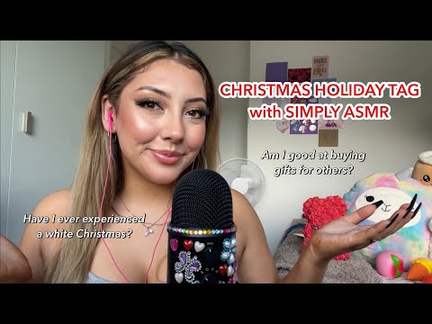ASMR HOLIDAY TAG WITH @simplyasmrr 🎄❤️ | Whispered