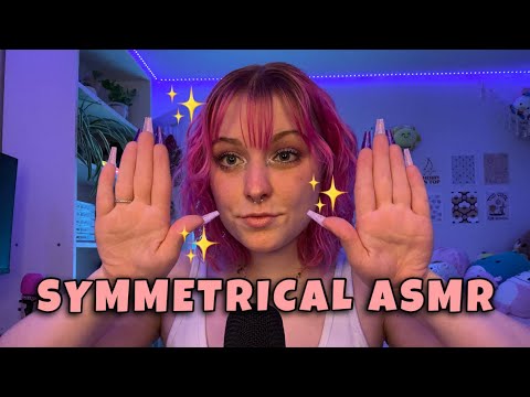 Symmetrical ASMR for People Who Love Symmetry 🫶🏻✨ (mouth sounds, tapping, hand movements)