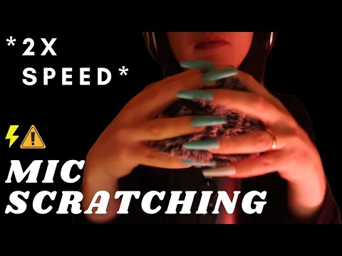 ASMR - Super FAST and AGGRESSIVE SCALP SCRATCHING MASSAGE | mic scratching FLUFFY cover | NO talking