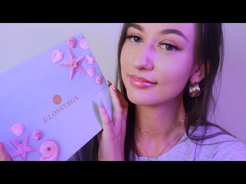 ASMR Glossybox July Unboxing! ☀️ 💕  (Whispering & Tapping)