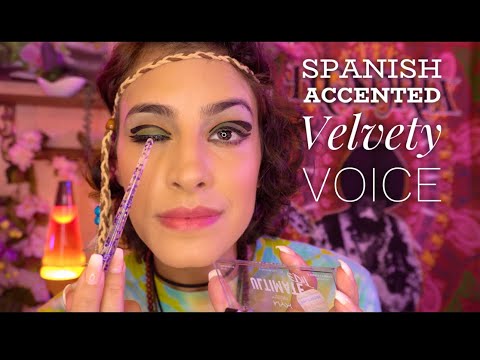ASMR Spanish Accent 🇵🇷 1960s Haircut 🌺 Slow & Gentle Makeup 🌸 Soft Spoken to Whisper 😴 4K