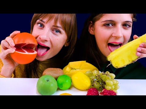 ASMR EXTREME SOUR FRUITS CHALLENGE EATING SOUNDS/MUKBANG