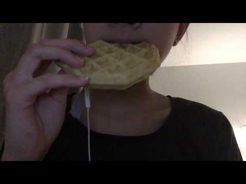 ASMR eating a waffle