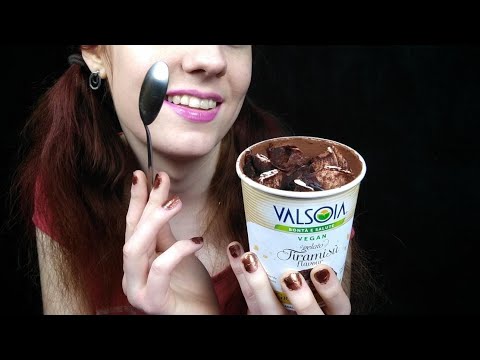 ASMR | Italian Tiramisu Ice Cream Pint | Valsoia Gelato (No Talking) | Eating Sounds