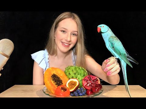 ASMR Bird Reviews Exotic Fruits