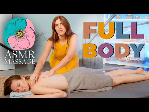 ASMR Full Body Massage by Olga to Sandra (Back, Neck, Foot, Legs)