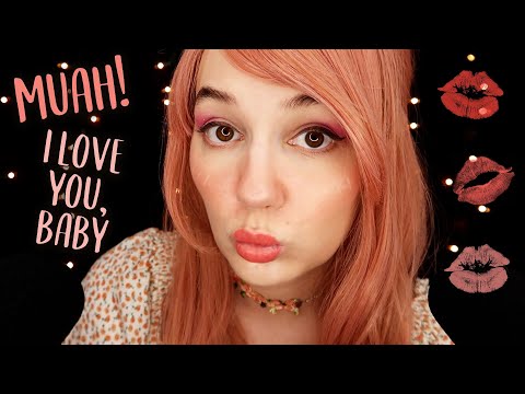 ASMR 💋 GENTLE KISSES & CALLING YOU CUTE NAMES & "I LOVE YOU" 💋