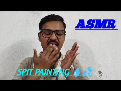 ASMR Spit  Painting On Your Face For Sleep 👄😴@asmrsunjoy #asmrsunjoy