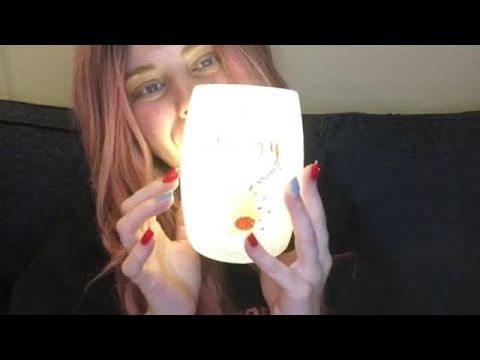 ASMR | Glass Christmas Light Tapping & Scratching With Mouth Sound Variety (Inaudible/Untelligible)