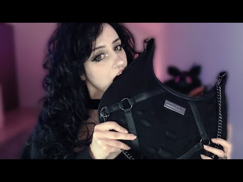 ASMR ✧ What's in my Bag? 👀 Comfy Goth Girl Shows you her stuff 🦇